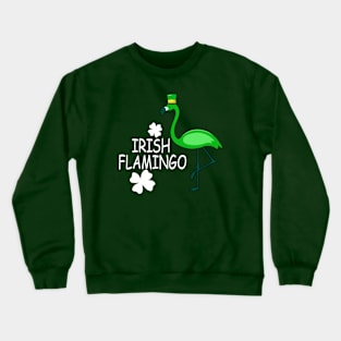 Irish flamingo st Patricks day flamingo Crewneck Sweatshirt